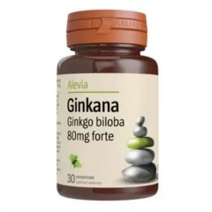 Ginkana Ginkgo Biloba 80mg Forte, 30comprimate, Alevia